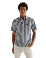 Chambray Shirt in Dark Stripe