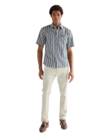 Chambray Shirt in Dark Stripe
