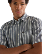 Chambray Shirt in Dark Stripe
