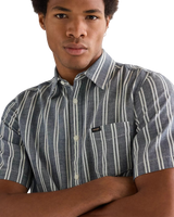Chambray Shirt in Dark Stripe