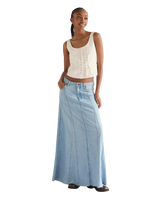 Pleated Corset Top in Worn White