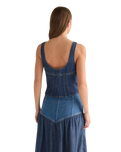 Pleated Corset Top in Lone Rider