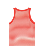 The Wrangler Womens Ringer Vest in Flame Scarlet