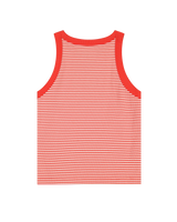 The Wrangler Womens Ringer Vest in Flame Scarlet