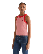 Ringer Vest in Flame Scarlet
