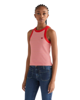 Ringer Vest in Flame Scarlet