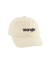The Wrangler Mens Logo Cap in Ecru