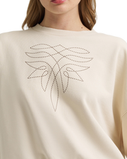 Lainey Wilson Cowboy Sweatshirt in Cocoa Creme