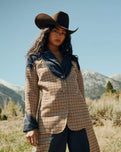 Houndstooth Blazer in Rinse