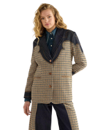 The Wrangler Womens Houndstooth Blazer in Rinse