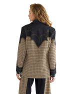 The Wrangler Womens Houndstooth Blazer in Rinse