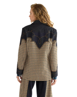 The Wrangler Womens Houndstooth Blazer in Rinse