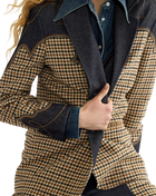 The Wrangler Womens Houndstooth Blazer in Rinse