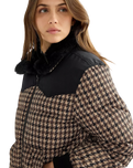 Western Puffer Jacket in Black