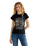 The Wrangler Womens Shrunken Band T-Shirt in Black Beauty
