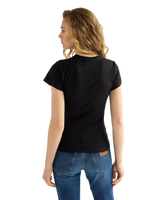 The Wrangler Womens Shrunken Band T-Shirt in Black Beauty