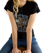 The Wrangler Womens Shrunken Band T-Shirt in Black Beauty