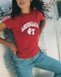 Shrunken Band T-Shirt in Chili Pepper