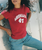 Shrunken Band T-Shirt in Chili Pepper