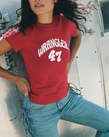 Shrunken Band T-Shirt in Chili Pepper