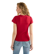 The Wrangler Womens Shrunken Band T-Shirt in Chili Pepper