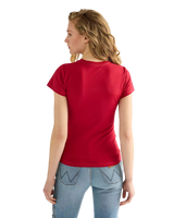 The Wrangler Womens Shrunken Band T-Shirt in Chili Pepper