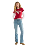 The Wrangler Womens Shrunken Band T-Shirt in Chili Pepper
