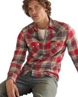 The Wrangler Mens Western Shirt in Chili Pepper
