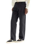 The Wrangler Mens Relaxed Carpenter Double Knee Trousers in Jet Black