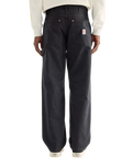 The Wrangler Mens Relaxed Carpenter Double Knee Trousers in Jet Black