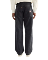 The Wrangler Mens Relaxed Carpenter Double Knee Trousers in Jet Black