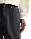 The Wrangler Mens Relaxed Carpenter Double Knee Trousers in Jet Black