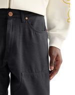 The Wrangler Mens Relaxed Carpenter Double Knee Trousers in Jet Black