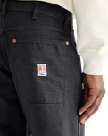 The Wrangler Mens Relaxed Carpenter Double Knee Trousers in Jet Black