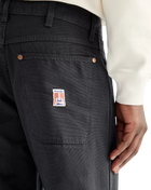 The Wrangler Mens Relaxed Carpenter Double Knee Trousers in Jet Black