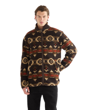 Sherpa Fleece Jacket in Aztec Chocolate Torte