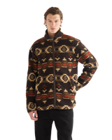 Sherpa Fleece Jacket in Aztec Chocolate Torte