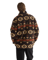 Sherpa Fleece Jacket in Aztec Chocolate Torte