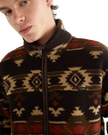 Sherpa Fleece Jacket in Aztec Chocolate Torte