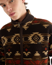 Sherpa Fleece Jacket in Aztec Chocolate Torte