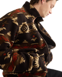 Sherpa Fleece Jacket in Aztec Chocolate Torte