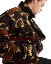 Sherpa Fleece Jacket in Aztec Chocolate Torte