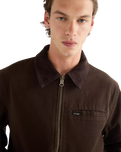 The Wrangler Mens Utility Jacket in Chocolate Torte