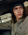 Oversized Western Shirt in Mojave Heather
