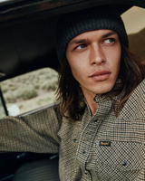 Oversized Western Shirt in Mojave Heather