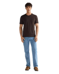 The Wrangler Mens Sign Off T-Shirt in Chocolate Torte