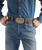 Oversized Buckle Belt in Dark Brown