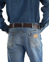 Oversized Buckle Belt in Dark Brown