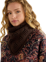 The Wrangler Womens Wool Bandana Scarf in Chocolate Torte