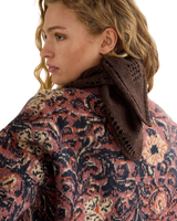 The Wrangler Womens Wool Bandana Scarf in Chocolate Torte